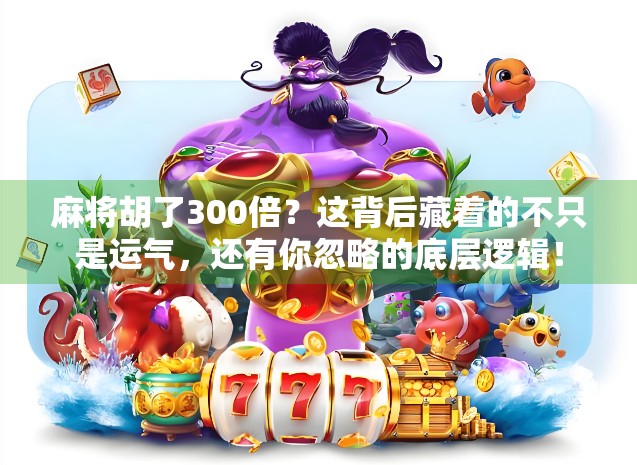 麻将胡了300倍？这背后藏着的不只是运气，还有你忽略的底层逻辑！